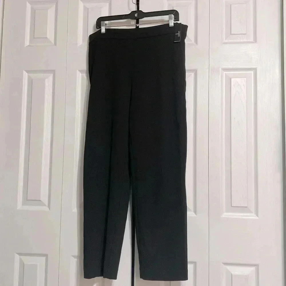 Tahari black trouser dress pants